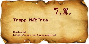 Trapp Márta névjegykártya